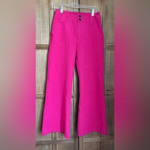 EUC Fate Fuchsia Flare Leg crop pant.